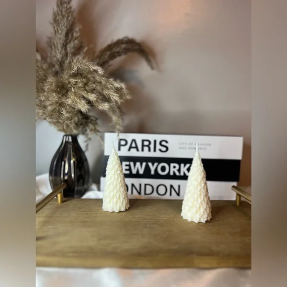 White Christmas Tree Candle Set - Picture 3 of 5